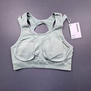 Fresought Women's Medium Mint Green Seamless Racerback Sports Bra Workout NWT